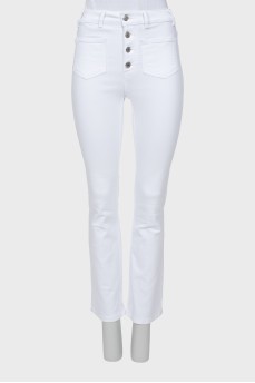 Білі джинси з кишенями