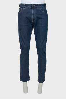 Чоловічі темно-сині джинси прямого крою