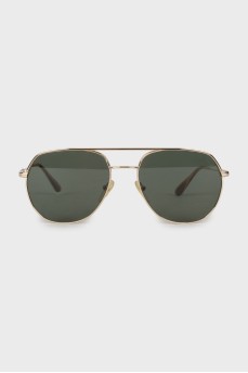 Чоловічі сонцезахисні окуляри зеленого кольору