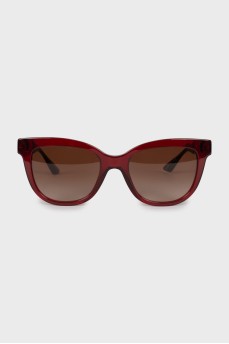 Сонцезахисні окуляри з червоною оправою