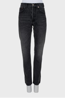 Прямі джинси темно-сірого кольору