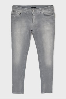 Чоловічі джинси світло-сірого кольору