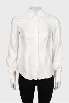 Комбінована сорочка білого кольору