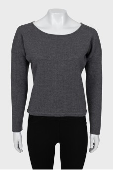 Шерстяной свитер серого цвета