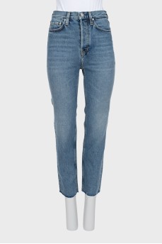Джинси slim fit на високій талії