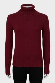 Кашеміровий светр бордового кольору