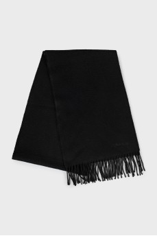 Кашеміровий шарф чорного кольору