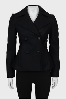 Укорочене пальто чорного кольору