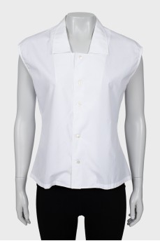 Блуза без рукавів білого кольору