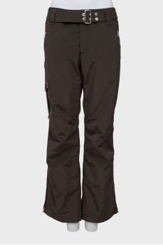 Лыжные брюки коричневого цвета