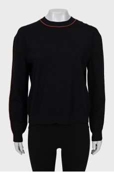 Чорний светр звуженого крою з биркою