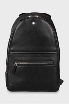 Шкіряний рюкзак чорного кольору