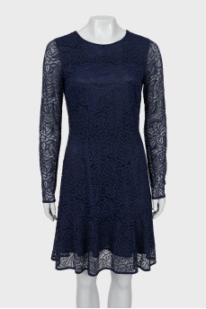 Мереживна сукня синього кольору