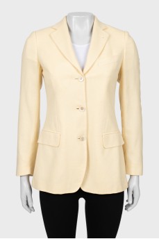 Кашеміровий піджак світло-жовтого кольору