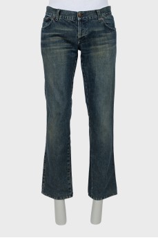 Чоловічі джинси з вишивкою на кишенях