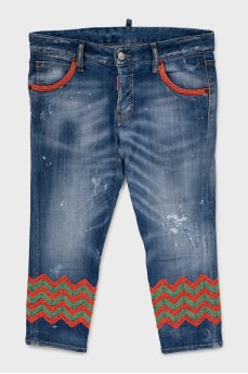 Укорочені джинси skinny fit