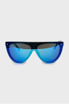 Синие солнцезащитные очки с зеркальными линзами