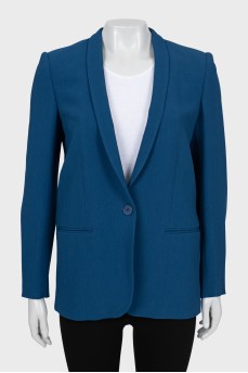Синий пиджак на пуговицу