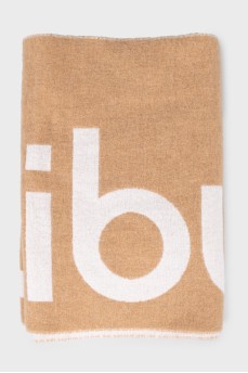 Двосторонній шарф із логотипом бренду