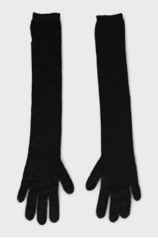 В'язані подовжені рукавички