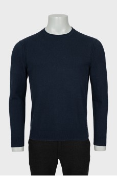 Мужской свитер темно-синего цвета 