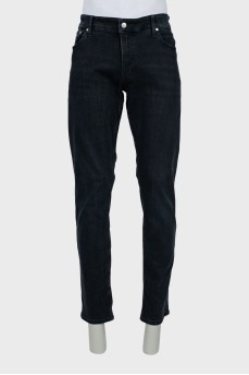 Мужские джинсы slim fit черного цвета
