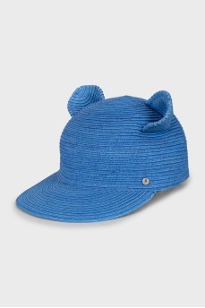 Синя кепка декорована вушками