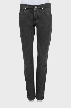 Темно-сірі джинси прямого крою