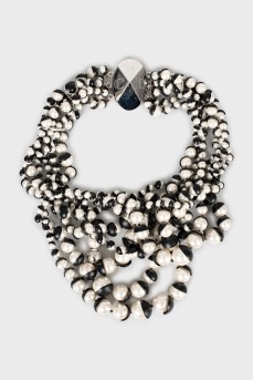 Черно-белое ожерелье из жемчуга
