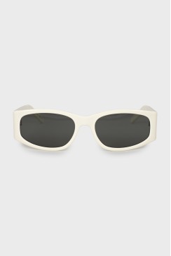 Белые солнцезащитные очки прямоугольной формы