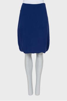Шелковая синяя юбка с биркой