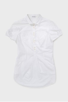 Біла блуза з коротким рукавом