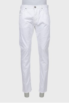 Мужские белые брюки regular fit