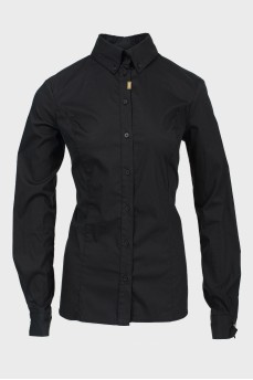 Классическая черная приталенная рубашка