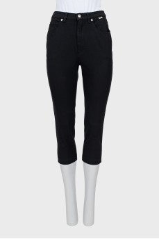 Укорочені чорні джинси skinny fit