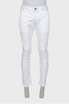 Мужские белые джинсы slim fit