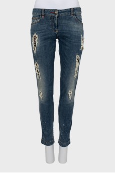 Сині джинси boyfriend cut fit