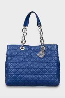 Синя сумка Soft Lady Dior Cannage