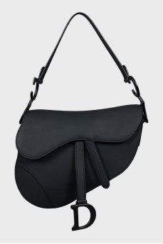 Чорна сумка Saddle зі шкіри