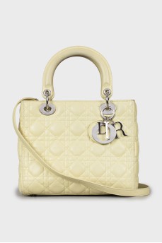 Сумка жовтого кольору Lady Dior