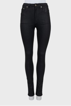 Черные джинсы skinny fit на средней посадке
