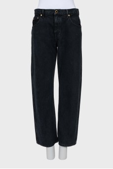 Джинсы straight fit черног цвета