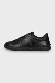 Мужские черные кеды Rockstud Untitled