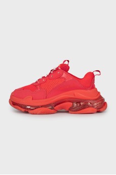 Кроссовки Triple S красного цвета