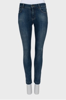 Темно-синие джинсы skinny fit