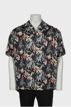 Мужская рубашка oversize в цветочный принт 