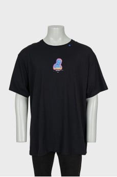 Мужская футболка oversize с принтом 