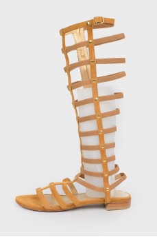 Высокие сандалии в римском стиле с биркой