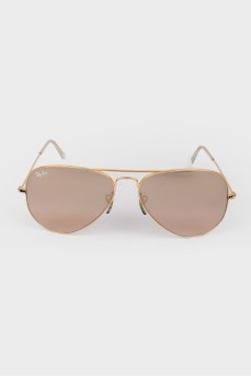 Сонцезахисні окуляри-авіатори коричневі