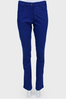 Ярко-синие прямые джинсы